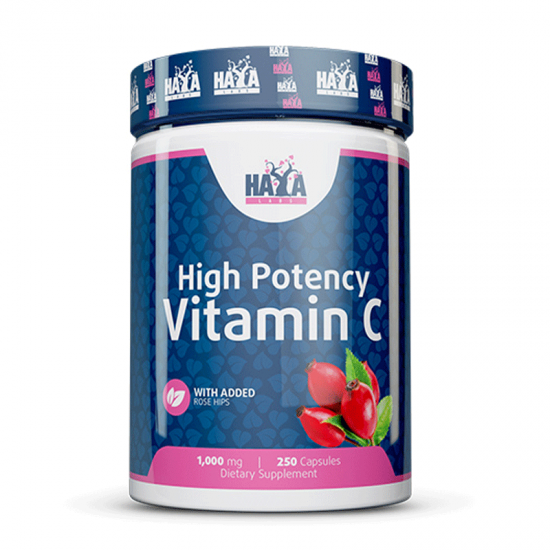 HAYA LABS High Potency Vitamin C with Rose Hips - 250 caps